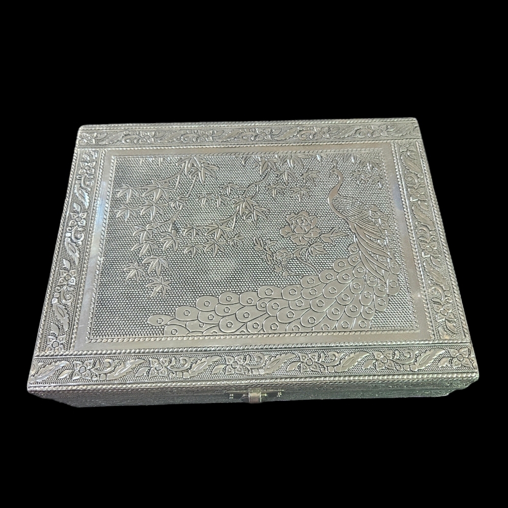 Handcrafted Embossed Aluminum Jewelry Box